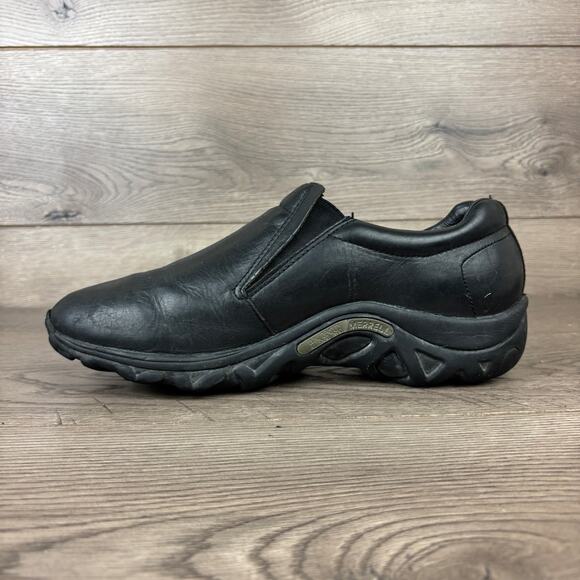 Merrell Jungle Moc Midnight Slip On Shoes Women's 10.5 Black Leather Loafers - Picture 6 of 16
